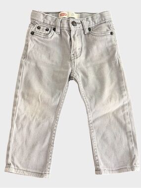 Levi’s Boys 511 Slim Jeans 18mos Light Gray Denim Worn Distressed